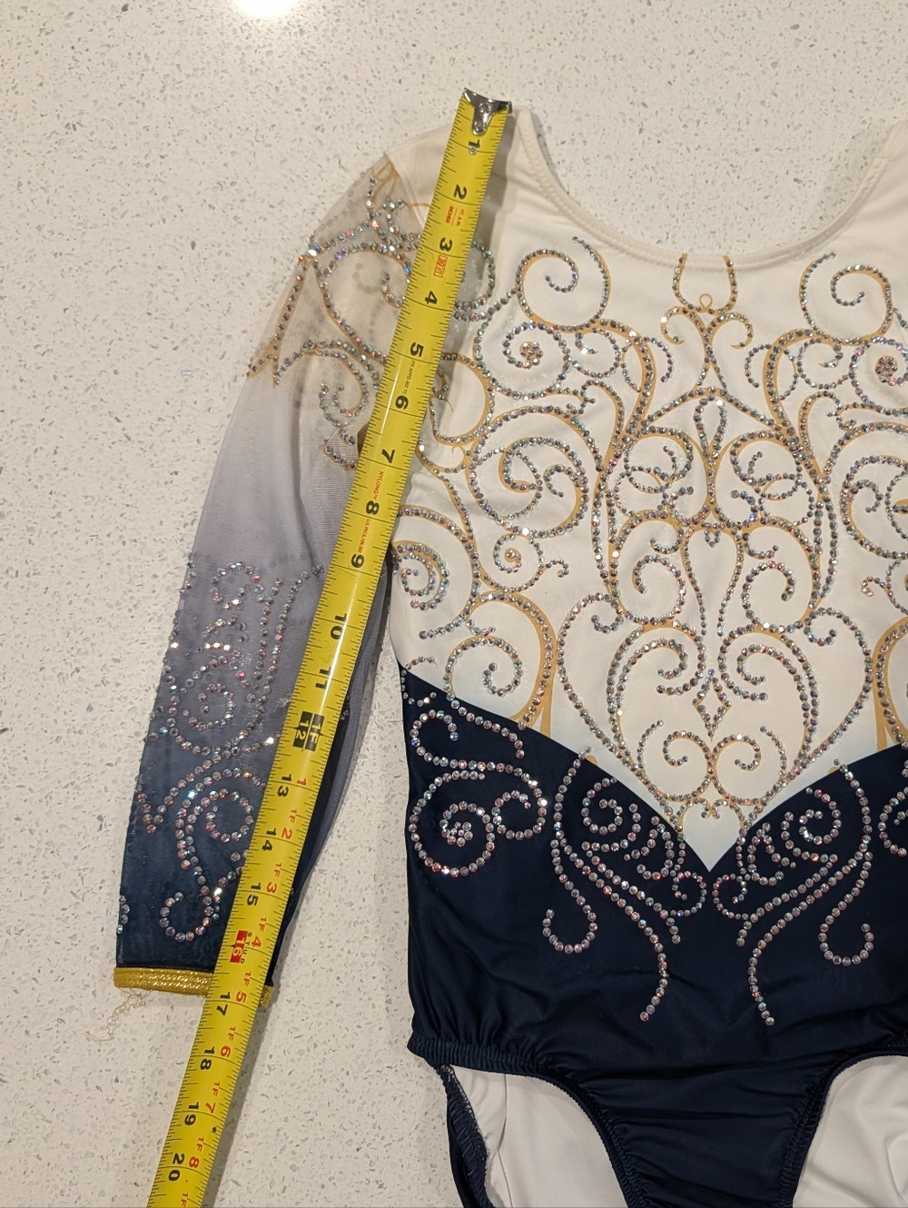 ATHLETE WORN Ozone gymnastics Leotard AM Medium SWAROVSKI Elite Competition Team - Picture 3 of 17